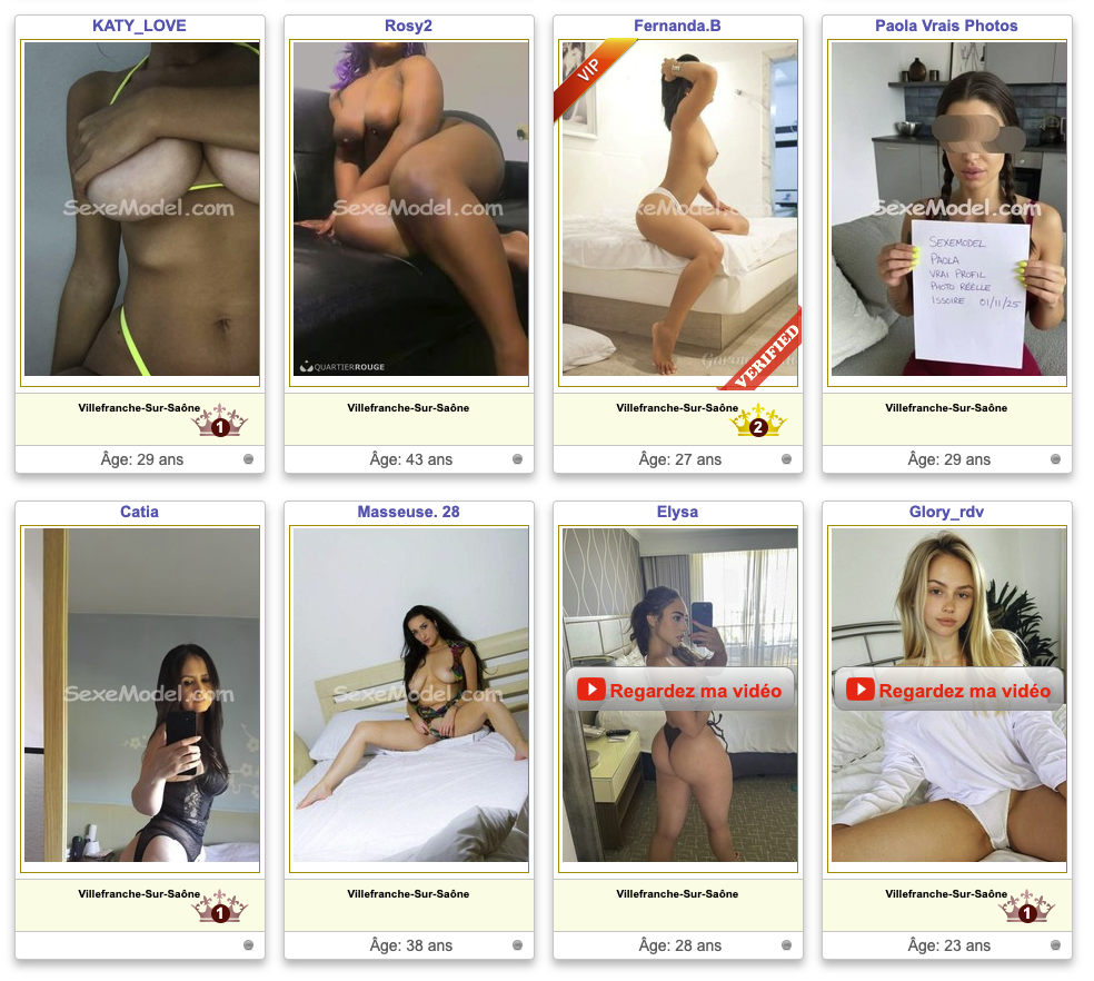 Sexemodel Villefranche-sur-Saône (zone proche 01)